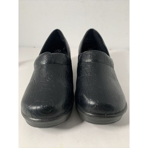easy street Shoes - Easy Street‎ Womens Origin Clogs Shoes Black Leather Floral Slip On 8 W New